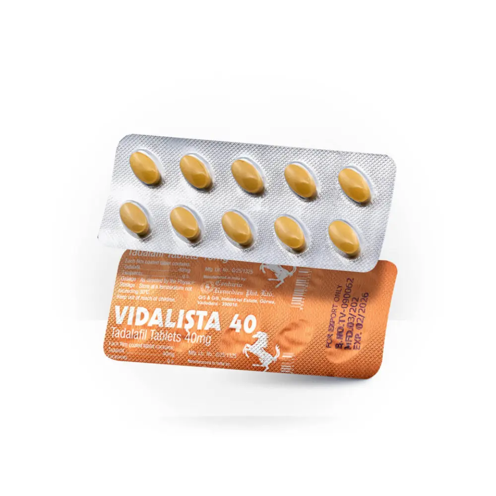 Vidalista 40 mg con tadalafil 40 mg